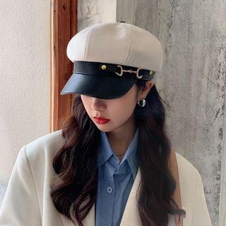 Metal-accent Newsboy Cap
