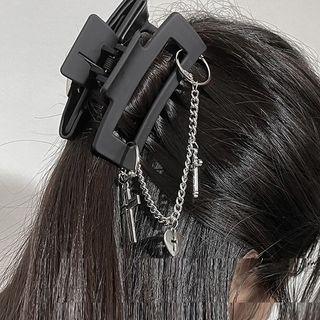 Chained Hair Clamp Black - One Size