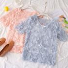 Lace Chiffon Top With Camisole
