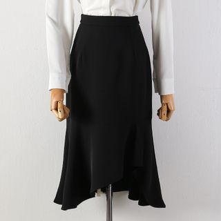High Waist Mermaid Asymmetrical Skirt