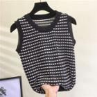 Patterned Knit Sleeveless Top