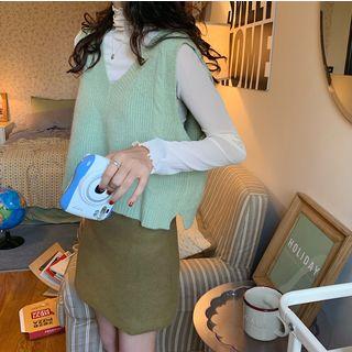 Knit Vest / Chiffon Top