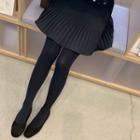 Inset Shorts Crystal-pleat Mini Skirt Black - One Size