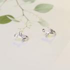 Leaf Stud Earring 1 Pair - Leaf - Silver - One Size