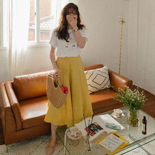 V-neck Jumper Dress With Belt
