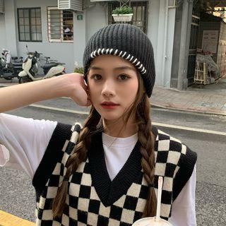 Asymmetrical Stitch Beanie