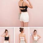 Plain Cut Out Back Cropped Camisole Top