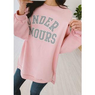 Tall Size Letter Print Sweatshirt