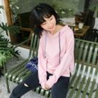 Loose-fit Hooded Pullover Pink - One Size