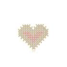 Simple And Bright Plated Gold Heart-shaped Brooch With Pink Cubic Zirconia Golden - One Size