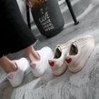 Heart Embroidered Sneakers