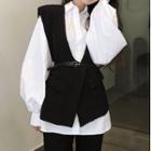 Asymmetrical Vest / Belt / Shirt / Set