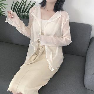 Chiffon Blouse / A-line Midi Skirt