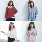 U-neck Slit-side Knit Top