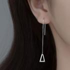 Triangle Sterling Silver Fringed Earring S925silver Earring - One Size