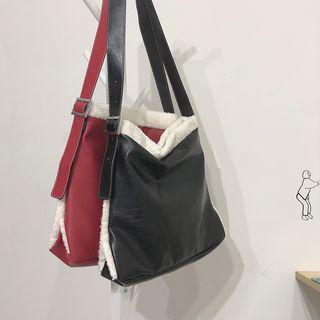 Faux Leather Bucket  Bag