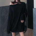 Halter Oversize Pullover Black - One Size