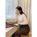 A-line Felt Miniskirt