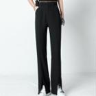 High Waist Slit Dress Pants (various Designs)