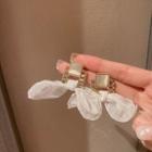 Gemstone Ribbon Stud Earring
