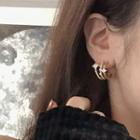 Star Layered Alloy Layered Open Hoop Earring 1 Pair - Gold - One Size