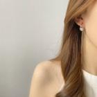 Rhinestone Drop Clip-on Earring 1 Pair - Mosquito Coil Clip-on Earrings - Gold - One Size