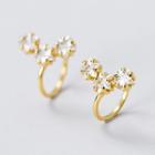 925 Sterling Silver Star Ear Cuff Gold - One Size
