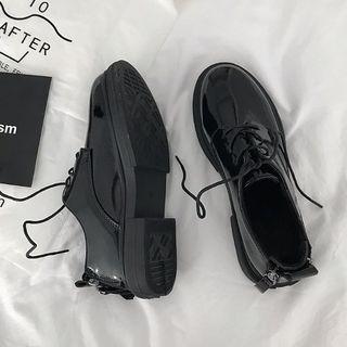 Back Zip Lace-up Dress Shoes