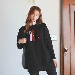 Youth Applique Brushed-fleece Long Sweatshirt