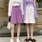 Plain Loose-fit Dress Shorts