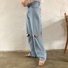 More Jean Cutaway Wide Jeans