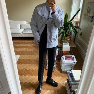Striped Long-sleeve Fleece Shirt
