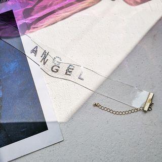 Lettering Choker Transparent - One Size