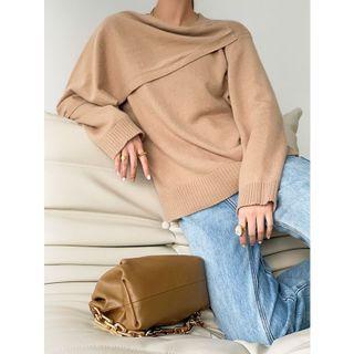 Irregular Draped Sweater