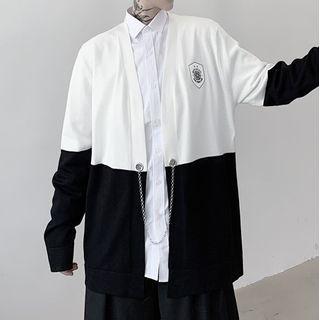 Color Panel Chained Cardigan