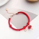 Alloy Lantern Red String Bracelet Red - One Size