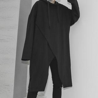 Asymmetric Plain Hoodie