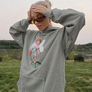 Angle Printed Hoodie