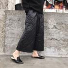 Cropped Wide-leg Quilted Pants