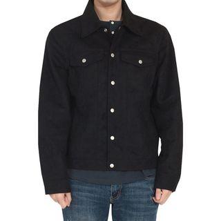 Plus Size Faux-suede Jacket