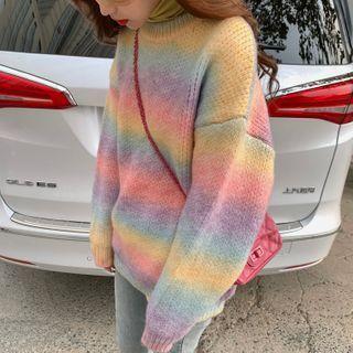 Gradient Round-neck Oversize Sweater