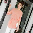 Belted Jersy Circle-bottom Top