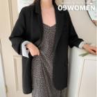 Plus Size Single-breasted Tailored Jacket