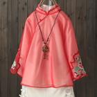 Traditional Chinese Embroidered 3/4-sleeve Top