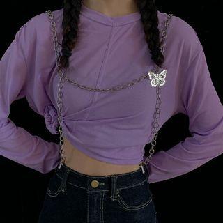 Chained Harness Belt Silver - One Size