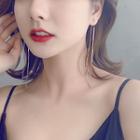 Threader Earring 1 Pair - Rose Gold - One Size