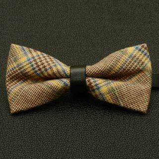 Tweed Bow Tie Ja84 - Khaki - One Size
