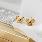 Mouse Ear Stud Gold - One Size