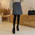 Wool Blend M Lange A-line Skirt