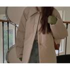 Raglan-sleeve Padded Mac Jacket